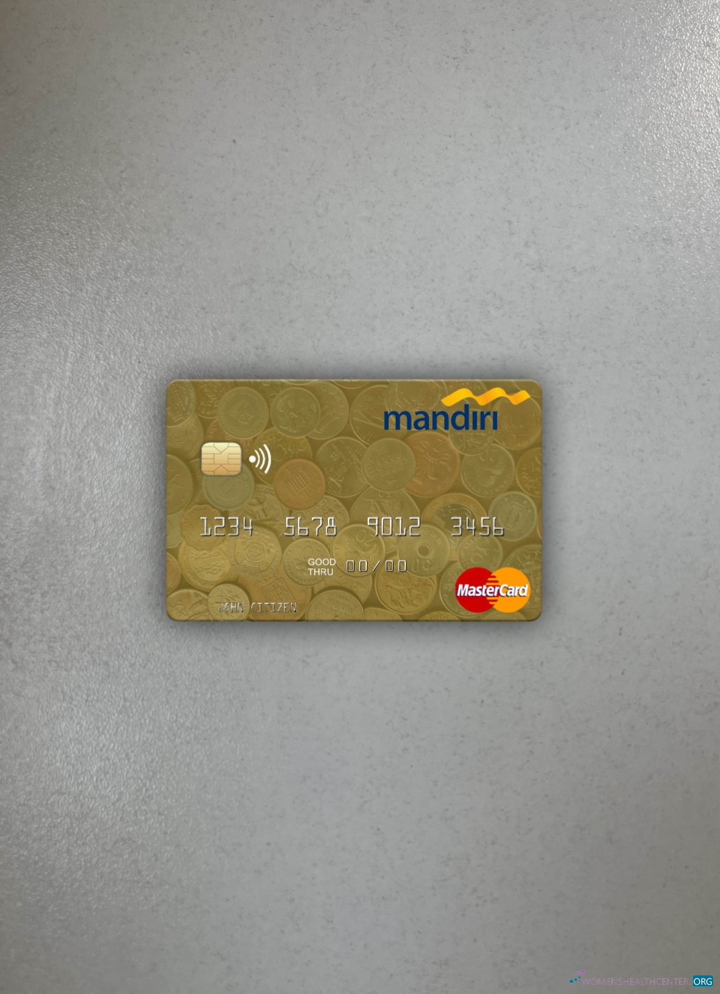 Download Indonesia Bank Mandiri mastercard photolook front Photoshop template